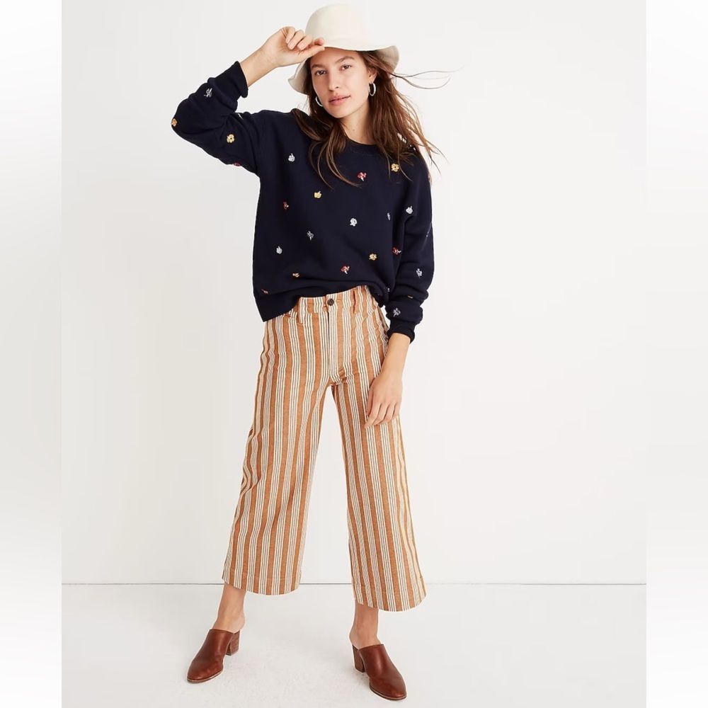 Madewell Striped Wide Leg Pants